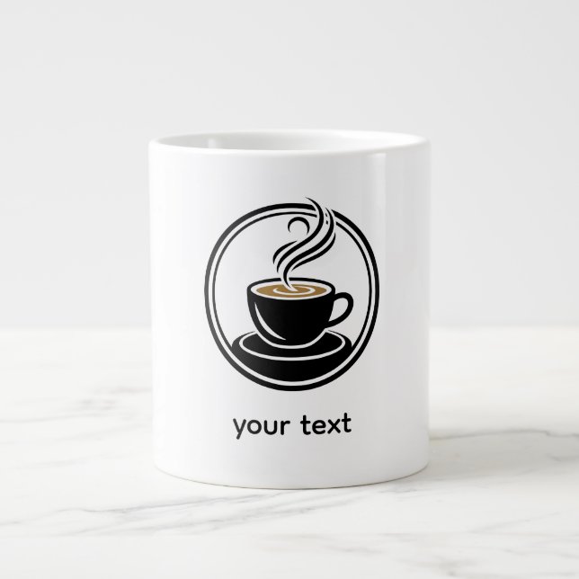 Gyllene Spiral i Mörker – Minimalistisk Design Jumbo Mugg (Framsidan)