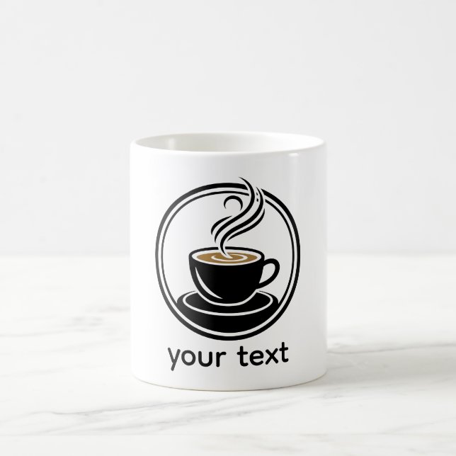 Gyllene Spiral i Mörker – Minimalistisk Design Kaffemugg (Center)