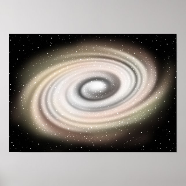 Gyllene spiralgalax poster (Framsidan)