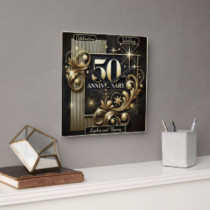 Gyllene Strålglans: 50-årsjubileum Fyrkantig Klocka