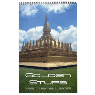 gyllene stupa Kambodja Kalender