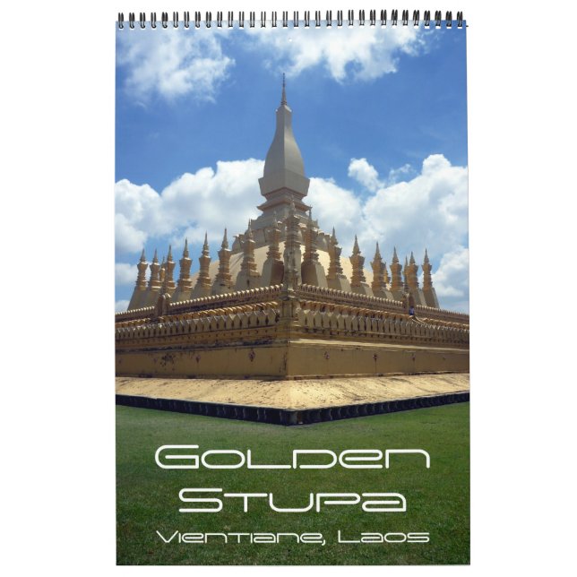 gyllene stupa Kambodja Kalender (Omslag)