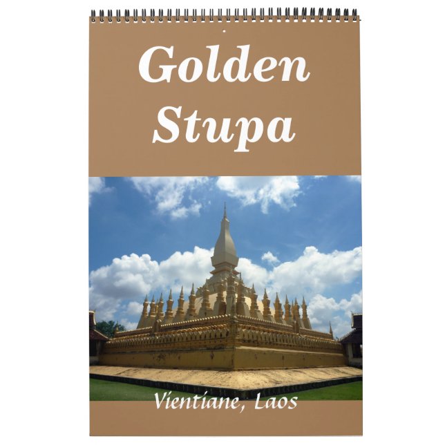 gyllene stupa Laos Kalender (Omslag)
