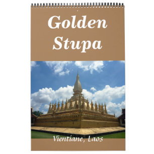 gyllene stupa Laos Kalender
