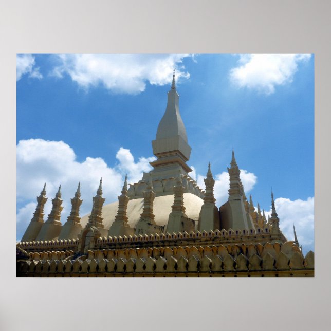 gyllene stupa-spirar poster (Framsidan)