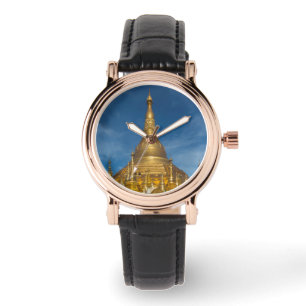 Gyllene Stupa-templet Armbandsur