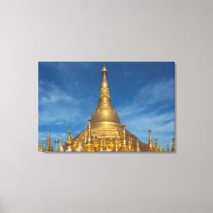 Gyllene Stupa-templet Canvastryck
