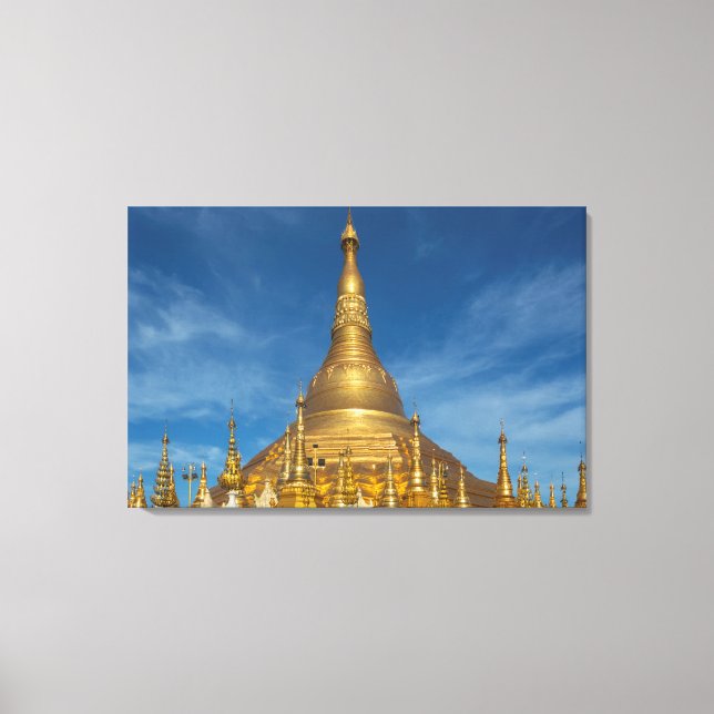 Gyllene Stupa-templet Canvastryck (Framsida)
