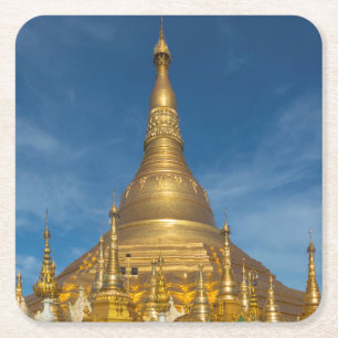 Gyllene Stupa-templet Underlägg Papper Kvadrat