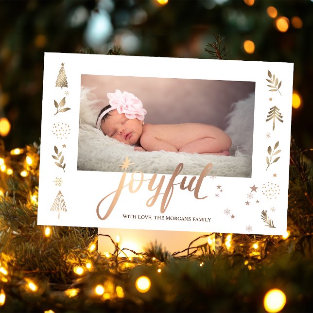 Gyllene tallstjärnor Glädjefull bebisfoto (Skapare uppladdad)