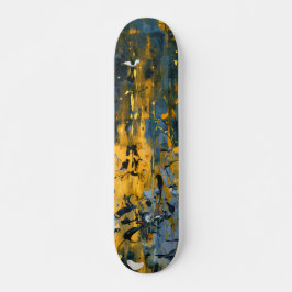 Gyllene Teal Grunge Streck Skateboard