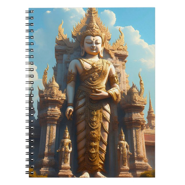 Gyllene Thai Tempelskyddsängel Anteckningsbok (Framsidan)