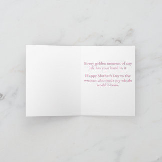 Gyllene timme Mamma & Dotter — Vild blomster Solne Helgkort