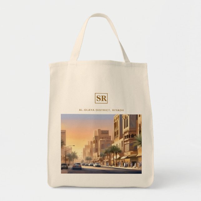 Gyllene timmen Al-Olaya-distriktet, Riyadh shoppin Tygkasse (Framsidan)