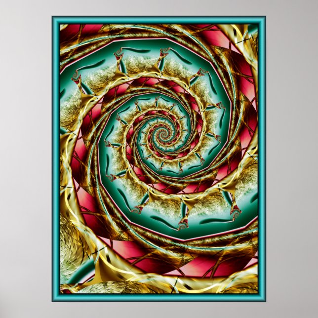 Gyllene Tinselspiral Poster (Framsidan)