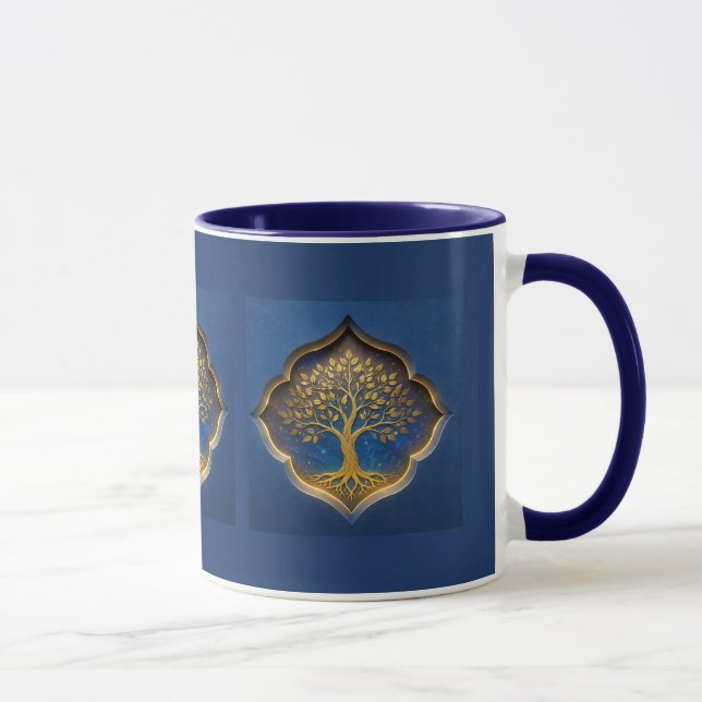 Gyllene Träd i Celestial Ram Presente Mugg (Höger)