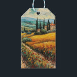 Gyllene Tuscany Drömmar Presentetikett<br><div class="desc">Lägg till en touch av toskansk charm till dina gåvor med detta Golden Tuscany Dreams-givaktkort,  med ett fantastiskt målat landskap inspirerat av Italiens gyllene kullar och vingårdar. Framsidan visar den romantiska landsbygdsscenen,  medan baksidan erbjuder anpassningsbar text för ditt personliga meddelande.</div>