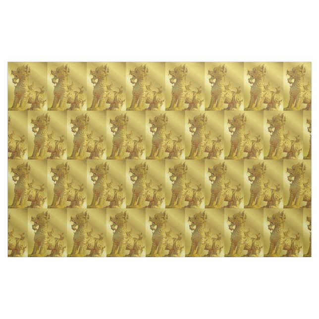 gyllene tyg, färgrik hus textil vacker (Fat Quarter)