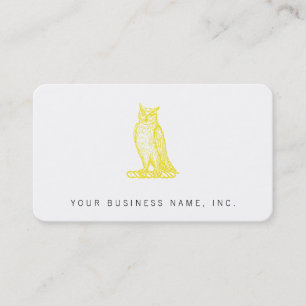 Gyllene Uggle Crest Professionell Elegant Visitkort