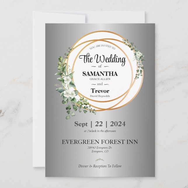 Gyllene unionen: Firar kärlek och engagemang Inbjudningar (Framsida)