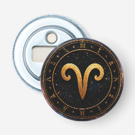 Gyllene Väduren Zodiakhjul Symbol Flasköppnare