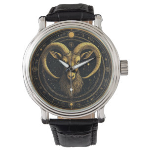 Gyllene Väduren Zodiasköld Armbandsur