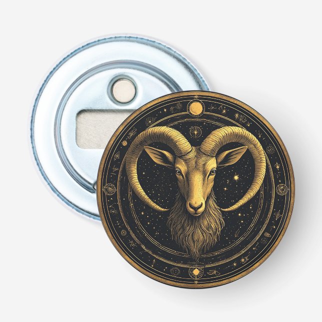 Gyllene Väduren Zodiasköld Flasköppnare (Framsidan)