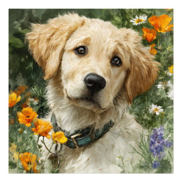 Gyllene Valp Porträtt Fototryck