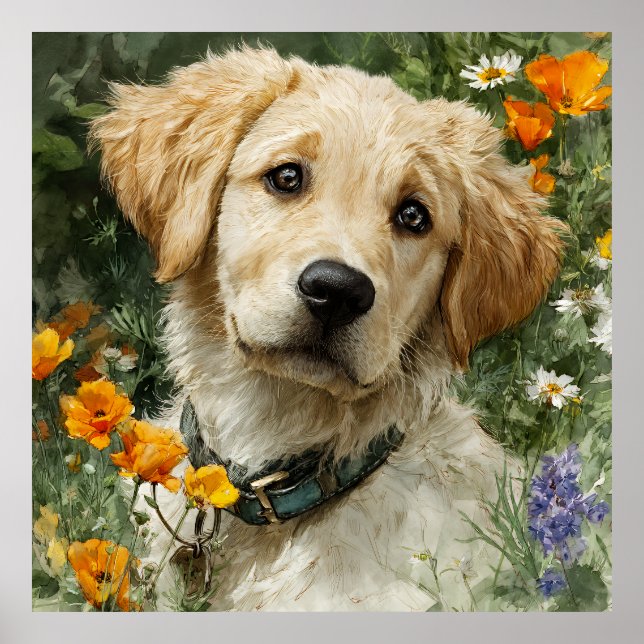 Gyllene Valp Porträtt Poster (Framsidan)