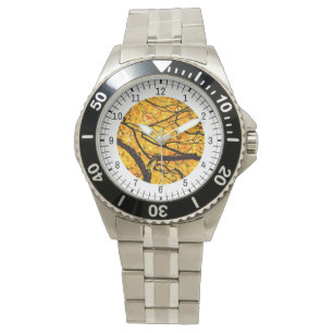 Gyllene ventiler från hösten armbandsur