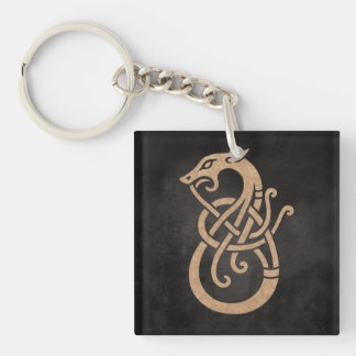 Gyllene Viking Serpent Knut Symbol