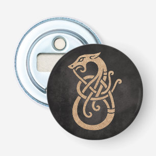 Gyllene Viking Serpent Knut Symbol Flasköppnare