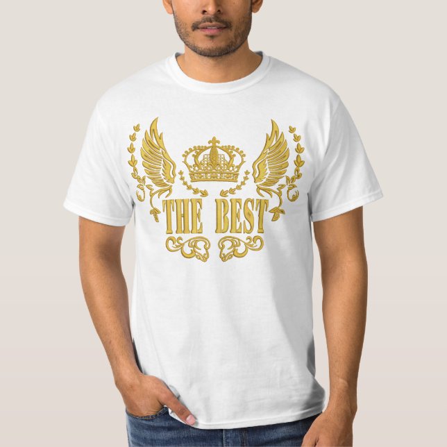 Gyllene Vingar Kronar Det Bästa T Shirt (Framsida)