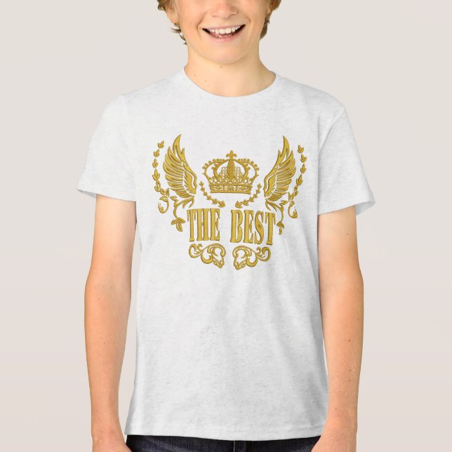 Gyllene Vingar Kronar Det Bästa T Shirt (Framsida)