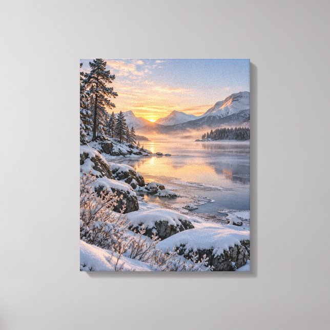 Gyllene Vintersilence Canvastryck (Framsida)