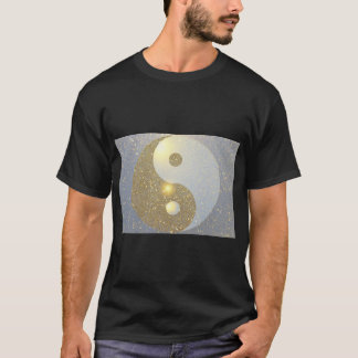 Gyllene Ying Yang T Shirt