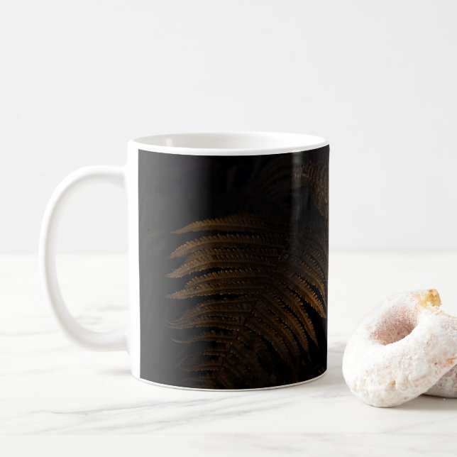 Gyllt blad kaffemugg (Med munk)