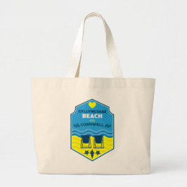 Gyllyngvase Beach Cornwall Jumbo Tygkasse