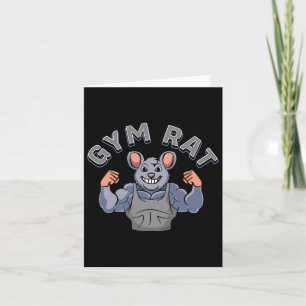 Gym Älskare Bodybuilding Workout Funny Gym Råtta Kort