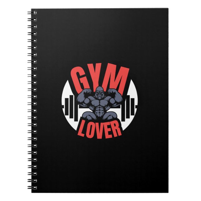 Gym Älskare Gorilla Anteckningsbok (Framsidan)