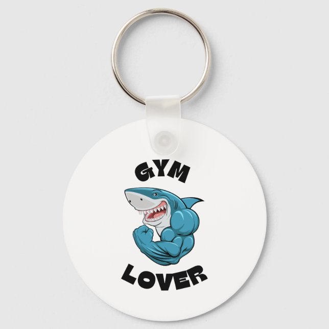 GYM ÄLSKARE Shark-nyckelkedja - Roligts- och motiv Nyckelring (Framsida)
