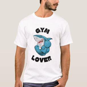 Gym Älskare Shark Shirt - Funny Fitness Design T Shirt