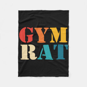 Gym Älskare Workout Bodybuilding Retro Alphabet Gy Fleecefilt