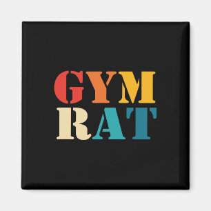 Gym Älskare Workout Bodybuilding Retro Alphabet Gy Magnet