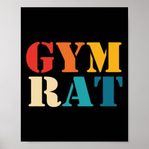 Gym Älskare Workout Bodybuilding Retro Alphabet Gy Poster