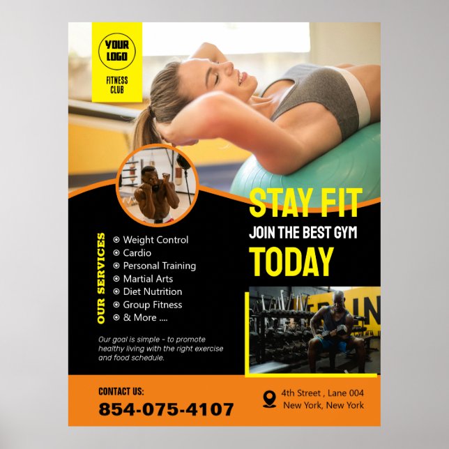Gym Anpassningsbar Services Poster (Framsidan)