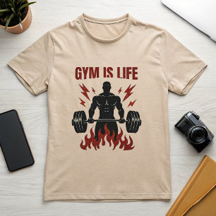 Gym är Life Savage Alpha Motivational T-Shirt