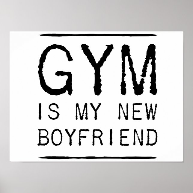 Gym är min nya boyvän poster (Framsidan)