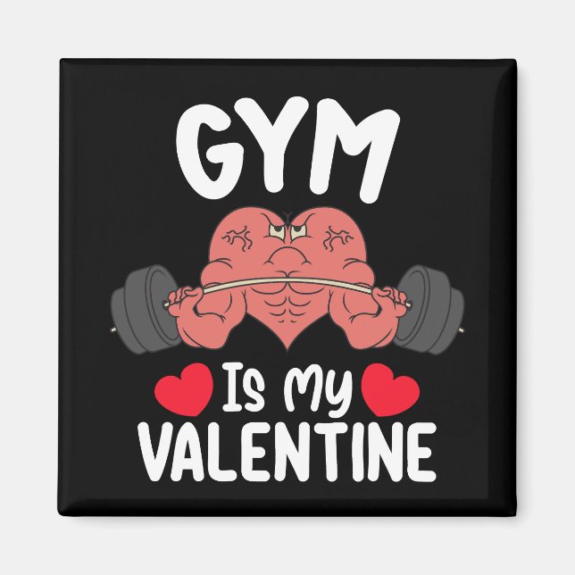 Gym är min valentindags träningspass Sport Magnet (Framsidan)
