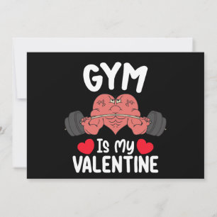 Gym är mina Alla hjärtans dag Fitness Workout Spor Inbjudningar